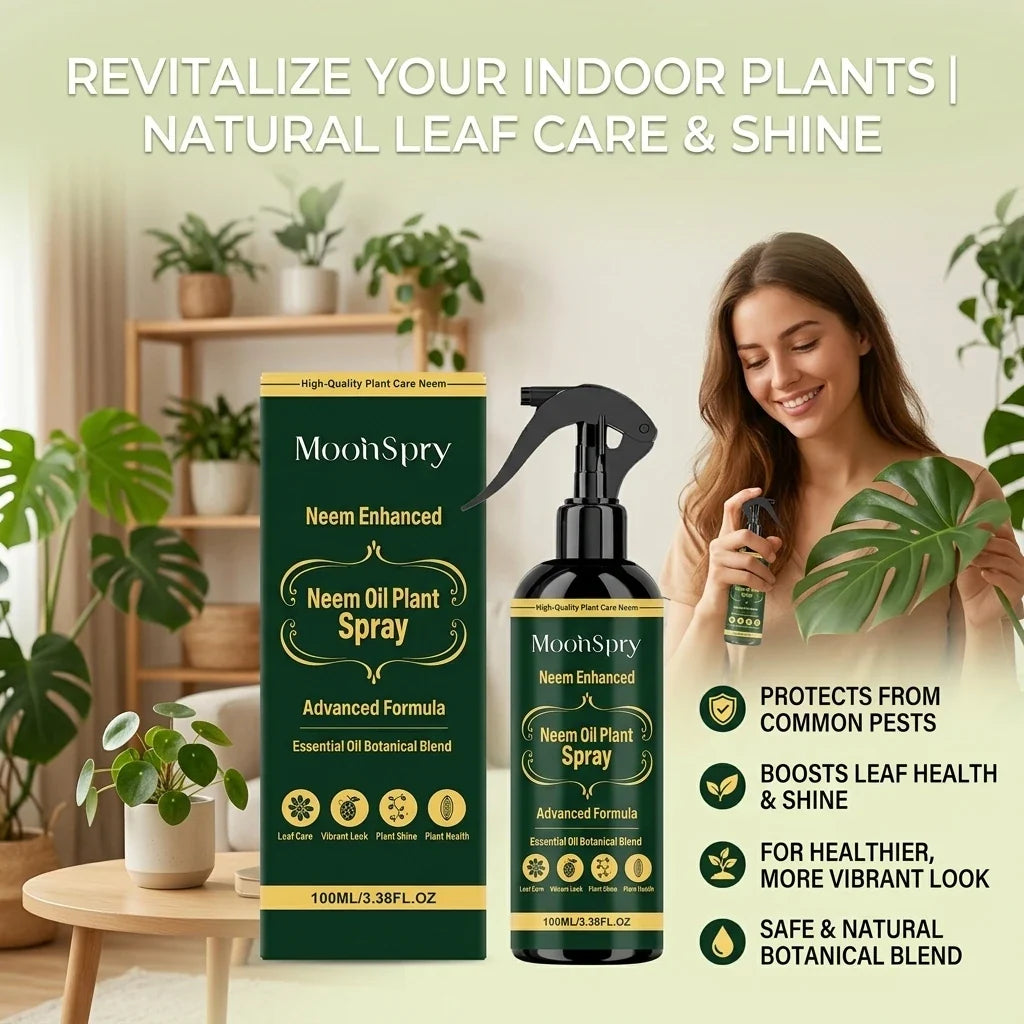 Neem Oil Plant Leaf Spray – Boost Gloss & Cleanse 100ml Plant Leaf Spray Qme