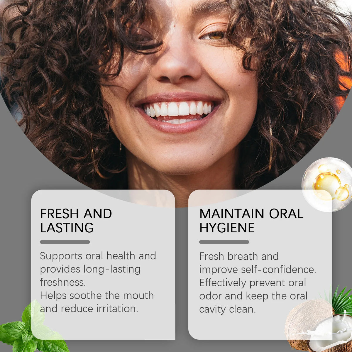 Oralhoe Coconut Oil Mouthwash – Whitening & Fresh Breath Whitening Mouthwash Qst