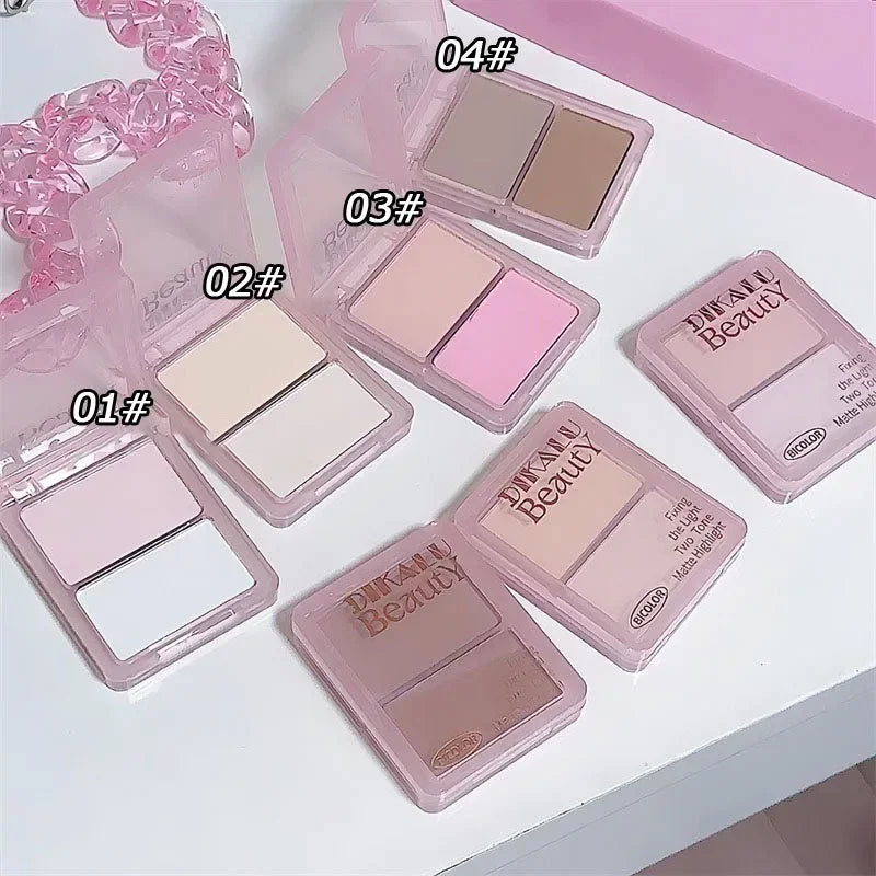 Two-Tone Highlighting Contouring Powder Palette | 7 Shades Contouring Powder Palette Qme