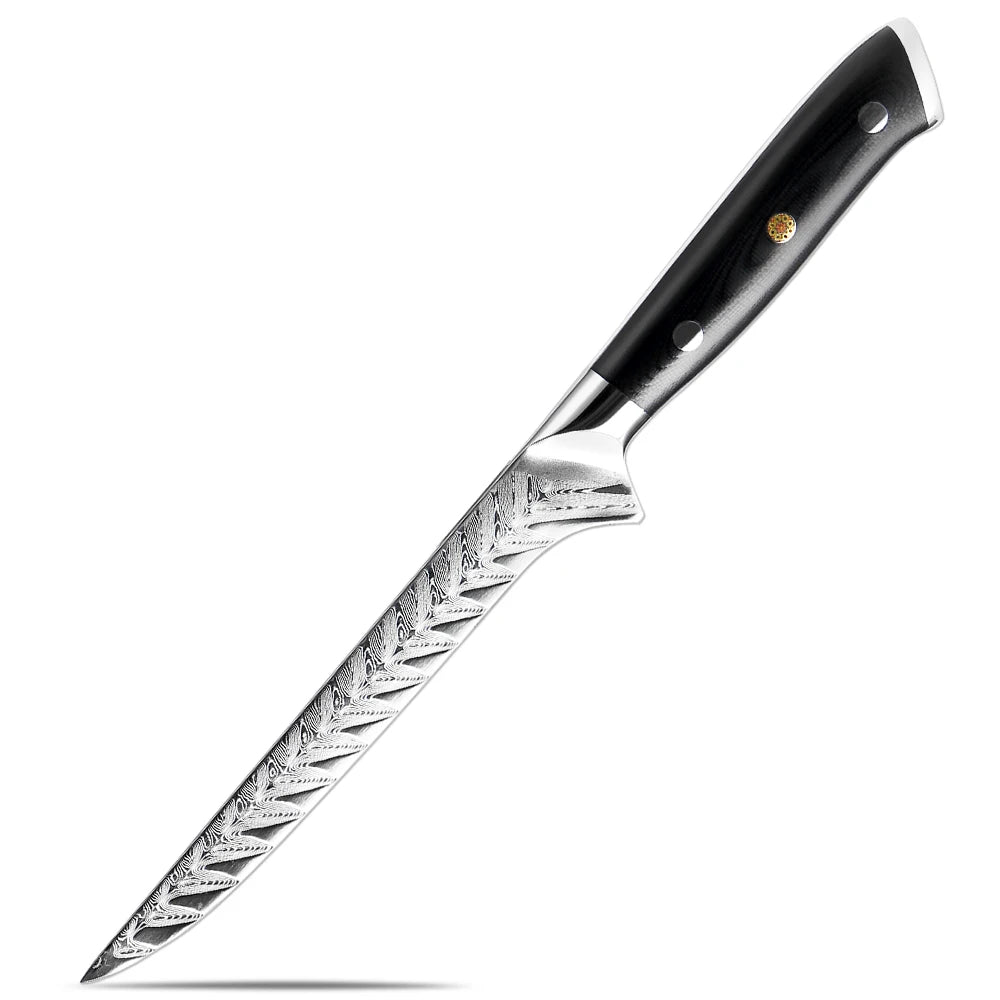 XITUO 67-Layer Damascus Boning & Fillet Knife – Curved Blade Boning Fillet Knife Qst Boning Knife