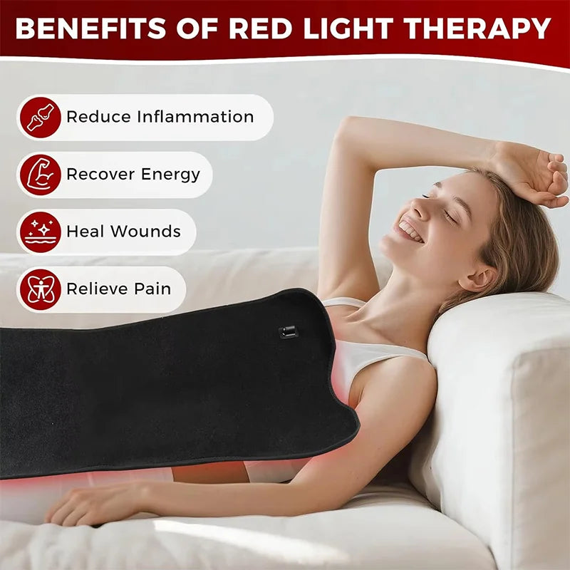 ZONGKUNG Red Light Therapy Pad 210 LEDs 660nm 850nm – 31.5"×14" Red Light Therapy Mat Qst