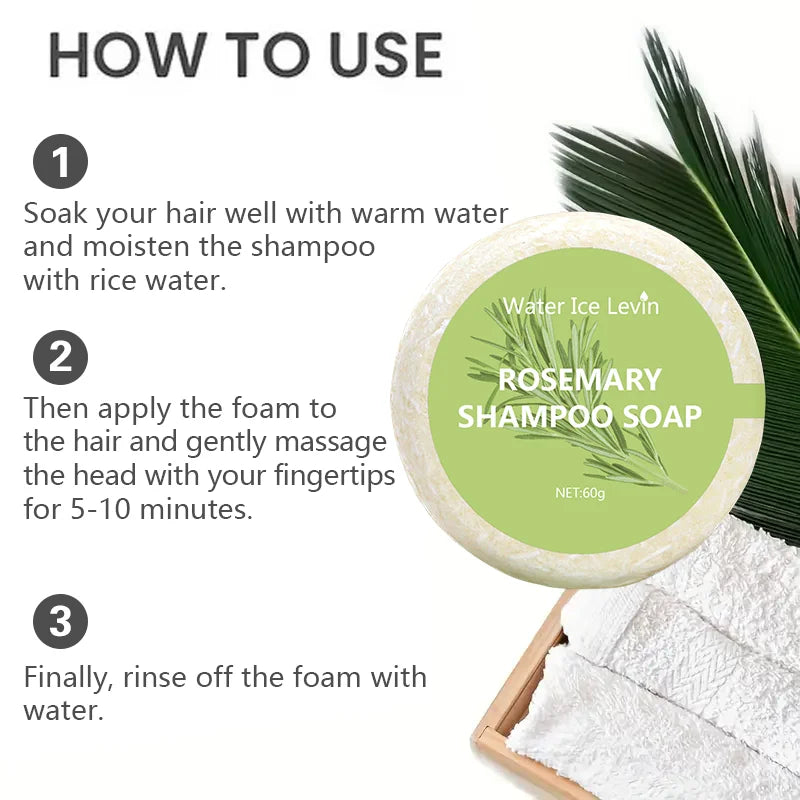 Rosemary Shampoo Bar – Moisturizing, Oil Control & Hair Growth Solid Shampoo Bar Qme