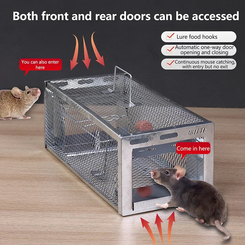Multi-Catch Mouse & Rat Trap Cage | Galvanized Steel Rodent Trap Cage Qme