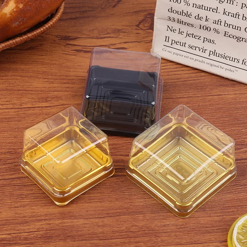 Transparent Square Plastic Dessert & Muffin Packaging Boxes Dessert Packaging Boxes Qme
