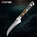 XITUO 3.5" Damascus VG10 Paring Knife – Razor Sharp, Wood Handle Damascus Paring Knife Qst Fruit knife
