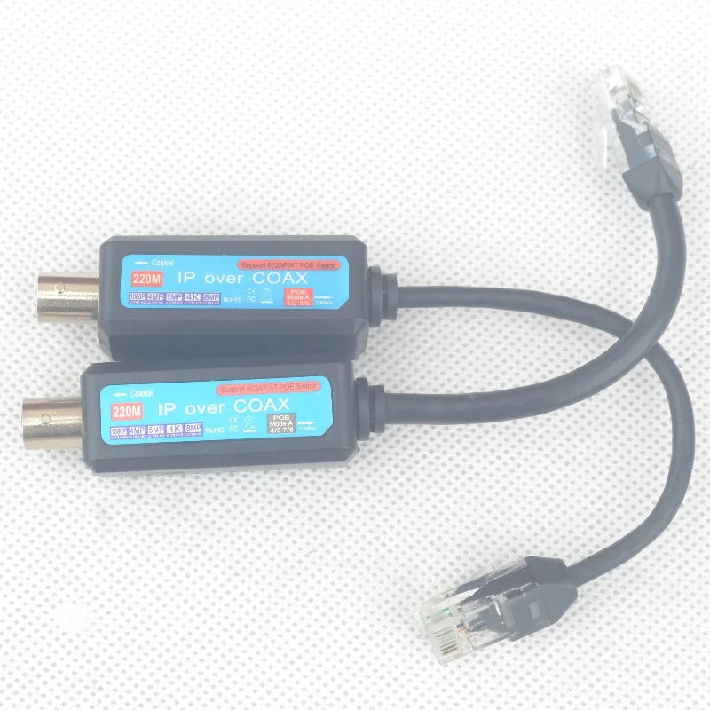 POE Coaxial Cable Transmitter – HD Video & IP Network Extender POE Coax Transmitter Qme