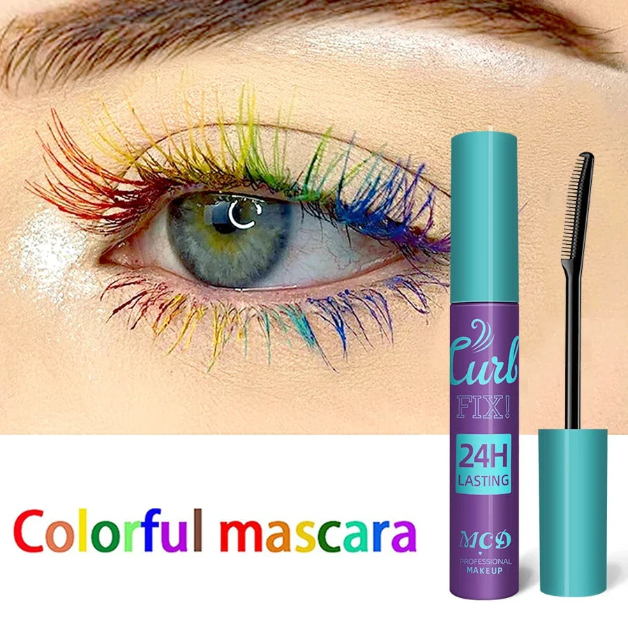 Colorful Waterproof Mascara – Curling & Fast Drying | 8 Shades Waterproof Mascara Qme