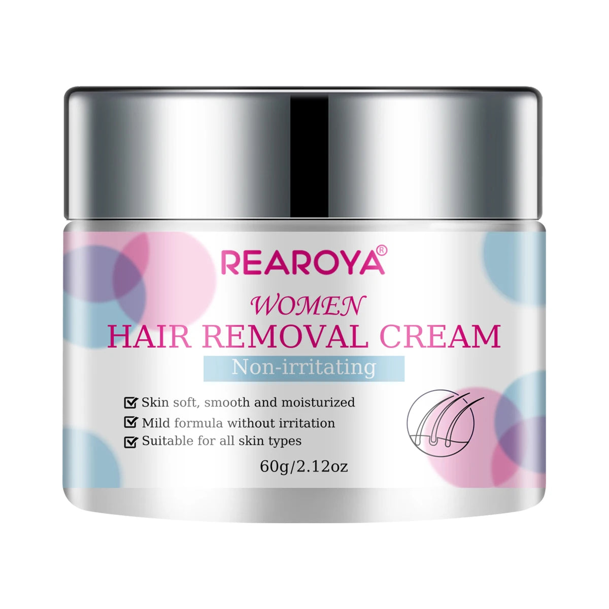 REAROYA Hair Removal Cream – Gentle Depilatory for Men & Women Hair Removal Cream Qst 60g