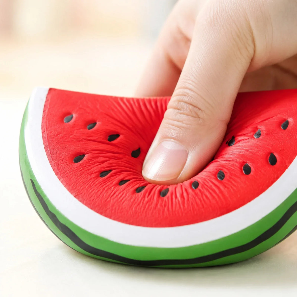 Realistic Watermelon Squeeze Toy – Fun Sensory Toy for All Ages Novelty Squeeze Toy Qme