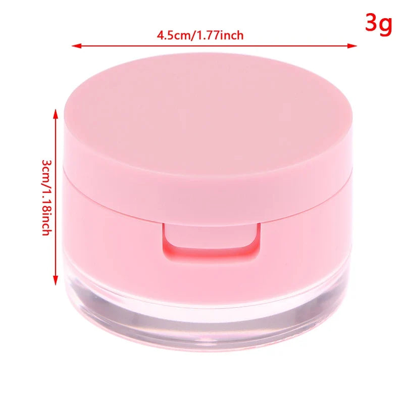 Portable Powder Sifter Box with Mirror – Travel Cosmetic Case Cosmetic Sifter Box Qme 3g