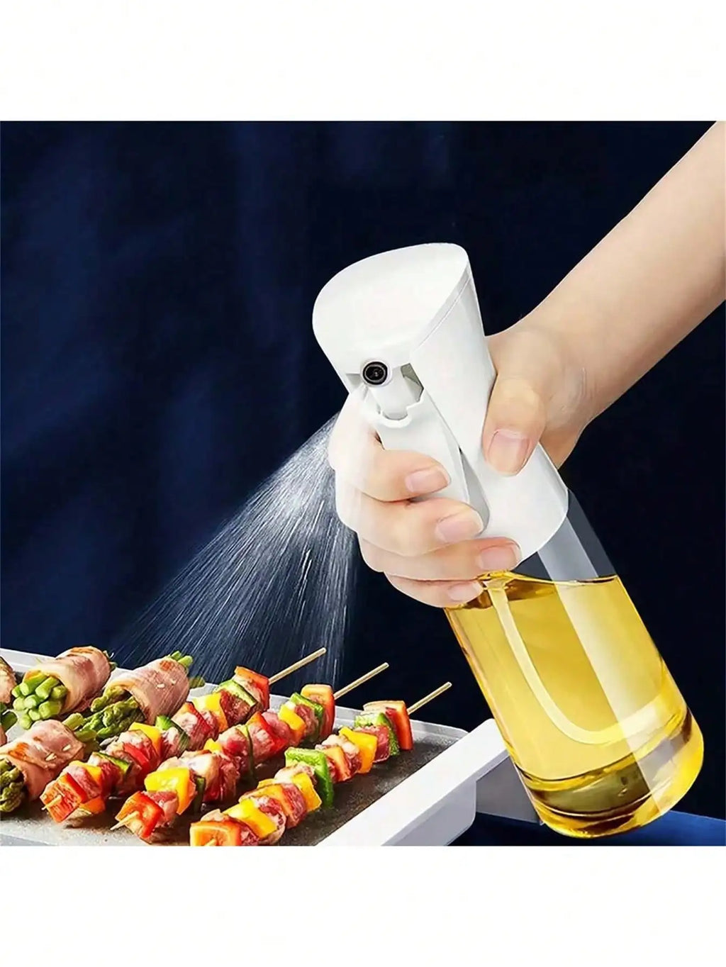 Glass Oil Spray Bottle 200ml – Cooking, Baking & Camping Oil Spray Bottle Qme white