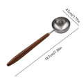Walnut Wood Handle Stainless Steel Coffee Measuring Spoon Scoop Coffee Measuring Spoon Qst L