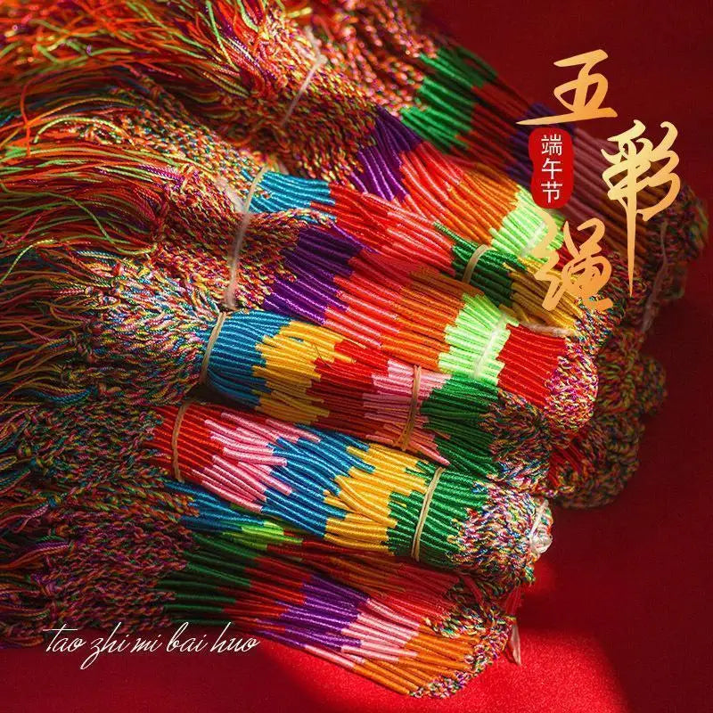 Rainbow Braided Rope Tassel Bracelet Set – Women & Men Braided Rope Bracelet Qme