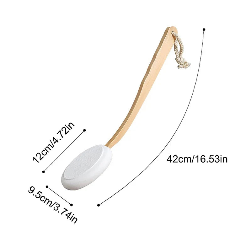 Long Handle Shower Body Brush & Sunscreen Applicator Body Brush Scrubber Qme onesize