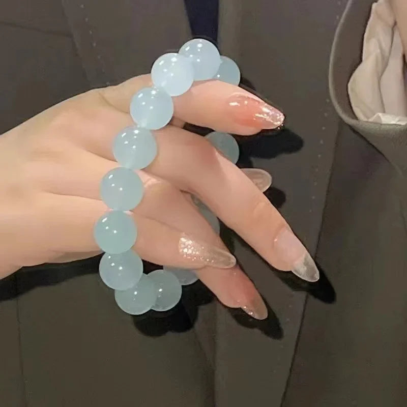 Imitation Bodhi Gradient Glass Bead Bracelet – 14 Colors Glass Bead Bracelet Qme