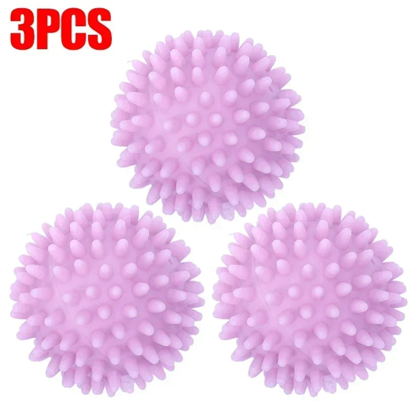 Reusable Anti-Winding Laundry Dryer Balls | 11 Colors, 6.5cm Laundry Dryer Balls Qme Purple 3pcs