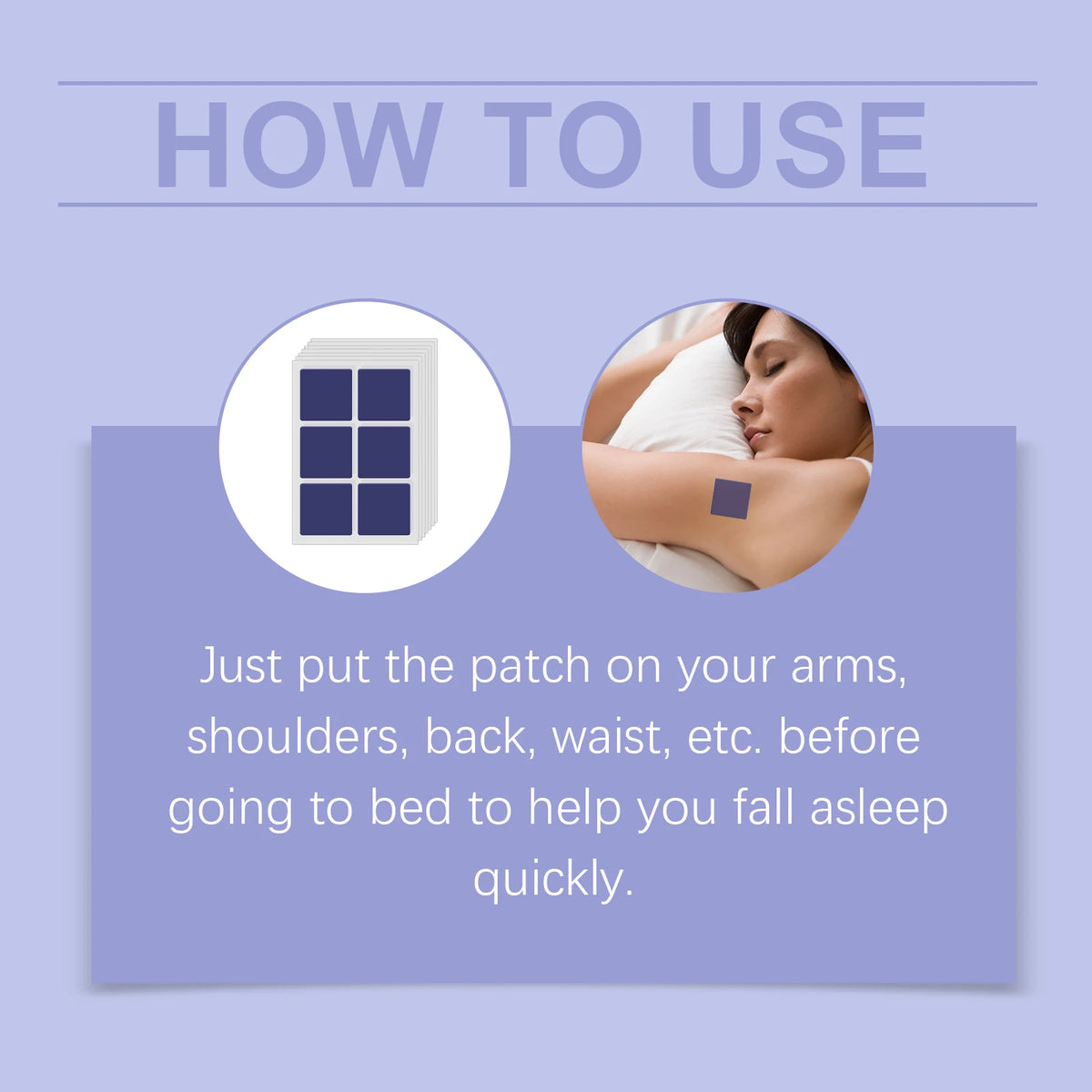 Lavender Sleep Patch 42pc – Calming Plant Extract Body Sticker Sleep Aid Patch Qst