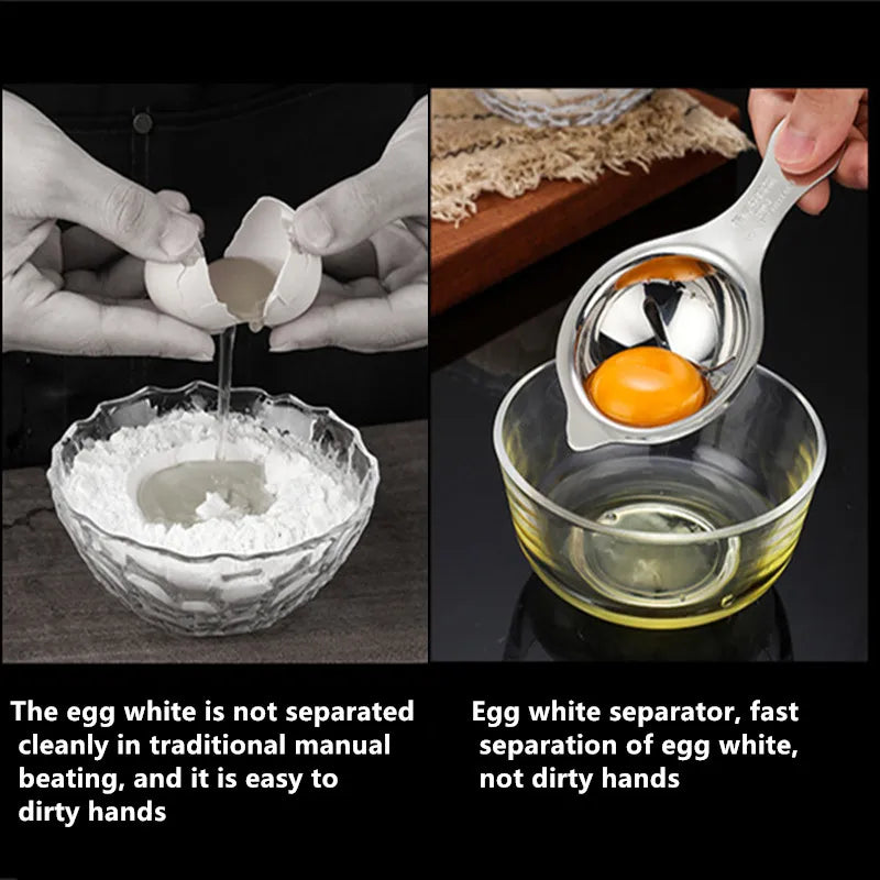 Stainless Steel Egg Yolk Separator – Baking Kitchen Tool Egg Separator Tool Qme