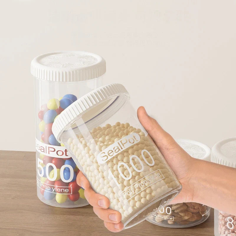 Airtight Kitchen Storage Jar for Beans, Flour, Pasta & Grains Food Storage Jar Qme