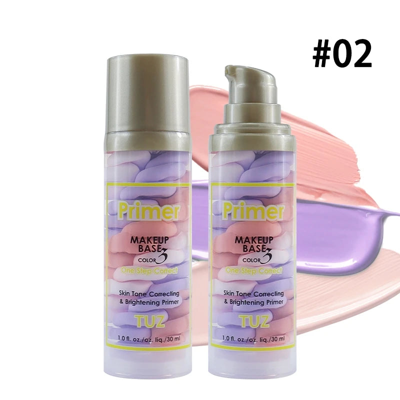 TUZ Color Correcting Brightening Makeup Primer 30ml – 3 Shades Makeup Primer Qst TUZ 0669 02
