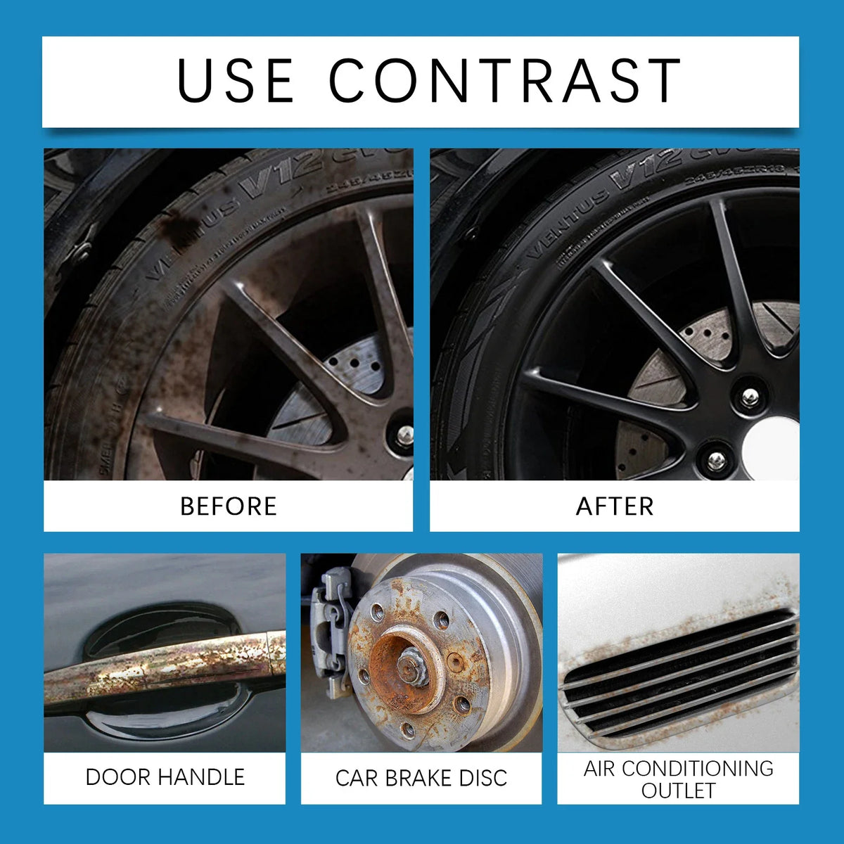 Car Multi-Function Rust Removal Spray | Mild Cleaner Rust Removal Spray Qme