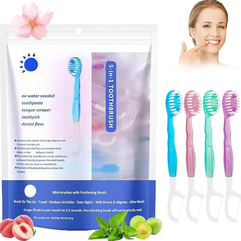 Portable Disposable Travel Toothbrush Set with Toothpaste Disposable Toothbrush Set Qme