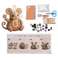 Patchwork Mouse DIY Sewing Kit | Beginner Craft Set DIY Sewing Kit Qme B One Size