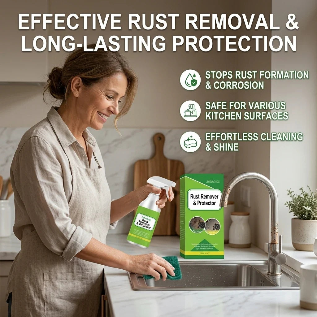 Metal Rust Remover Spray – Fast-Acting Anti-Oxidation Cleaner Rust Remover Spray Qme