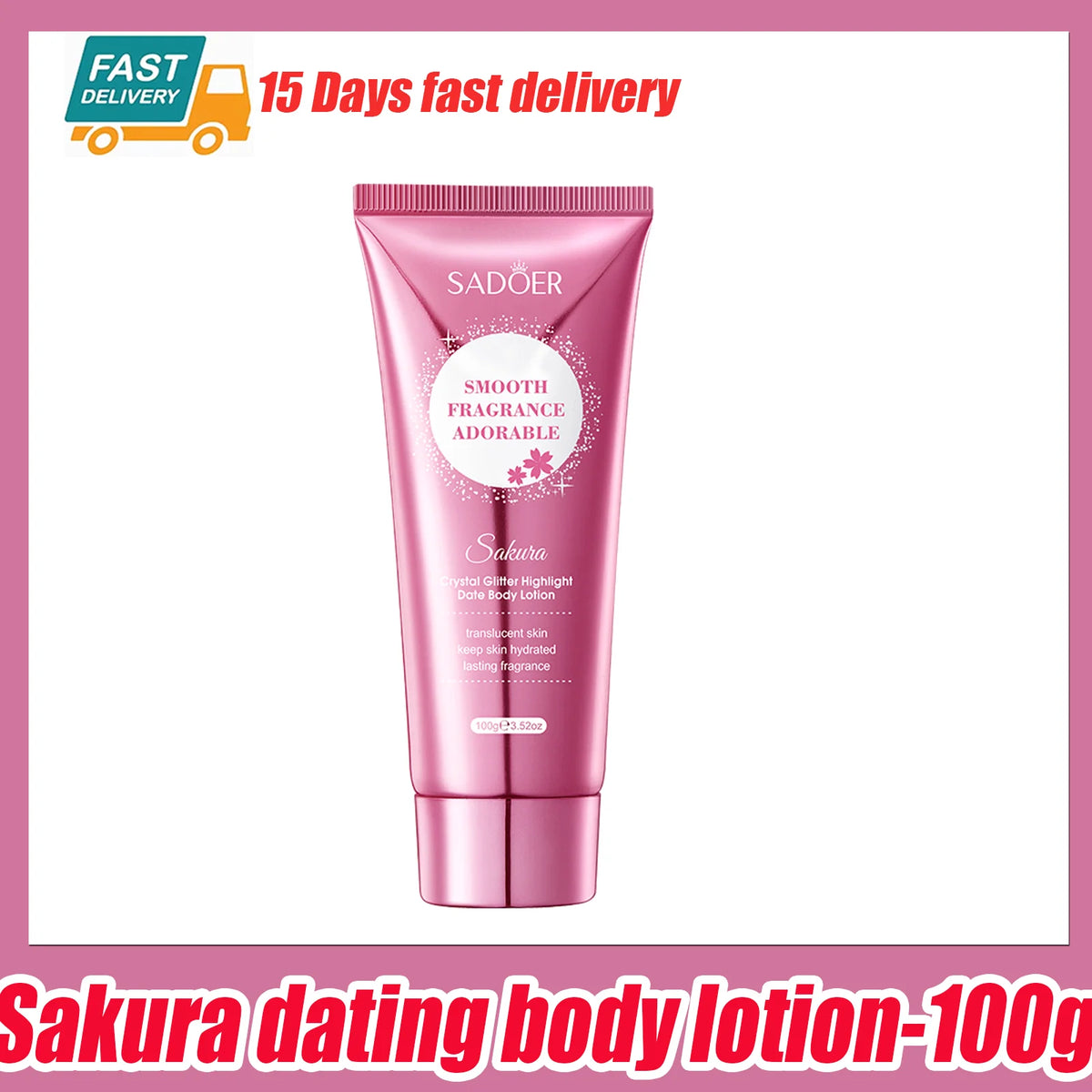 Cherry Blossom Glow Body Lotion – Moisturizing & Brightening Body Lotion Qst 1 pc-100g