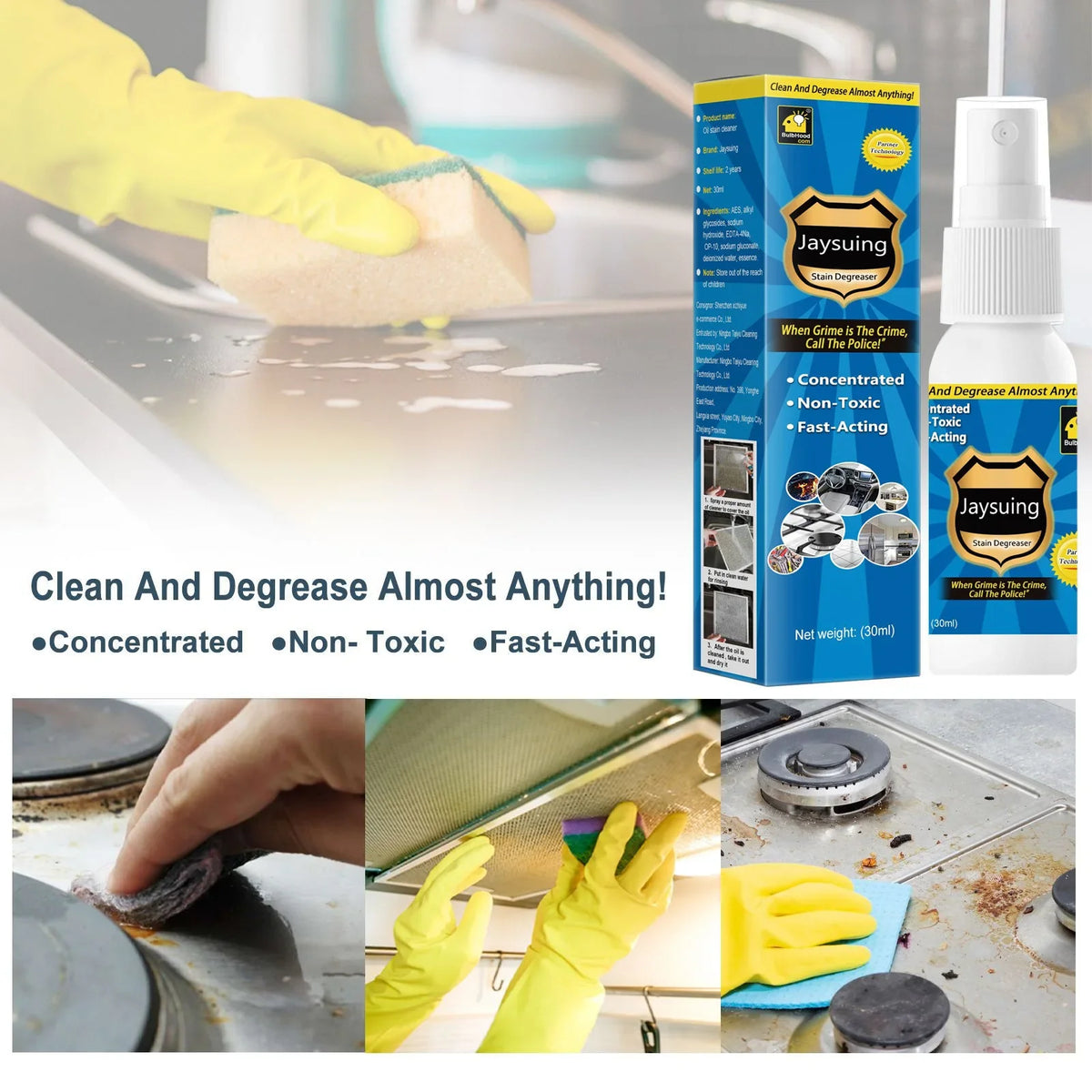 Kitchen Degreaser Spray – Oven, Grill & Range Hood Cleaner Kitchen Degreaser Spray Qme