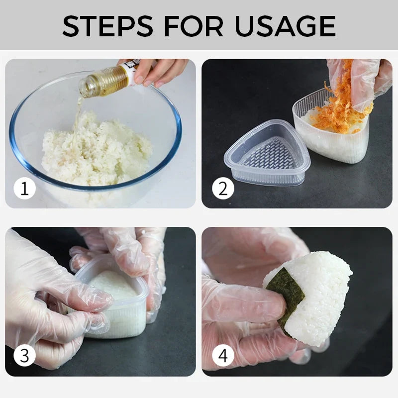 Triangle Onigiri Rice Ball Mould – Sushi Shaper Tool Rice Ball Mould Qme