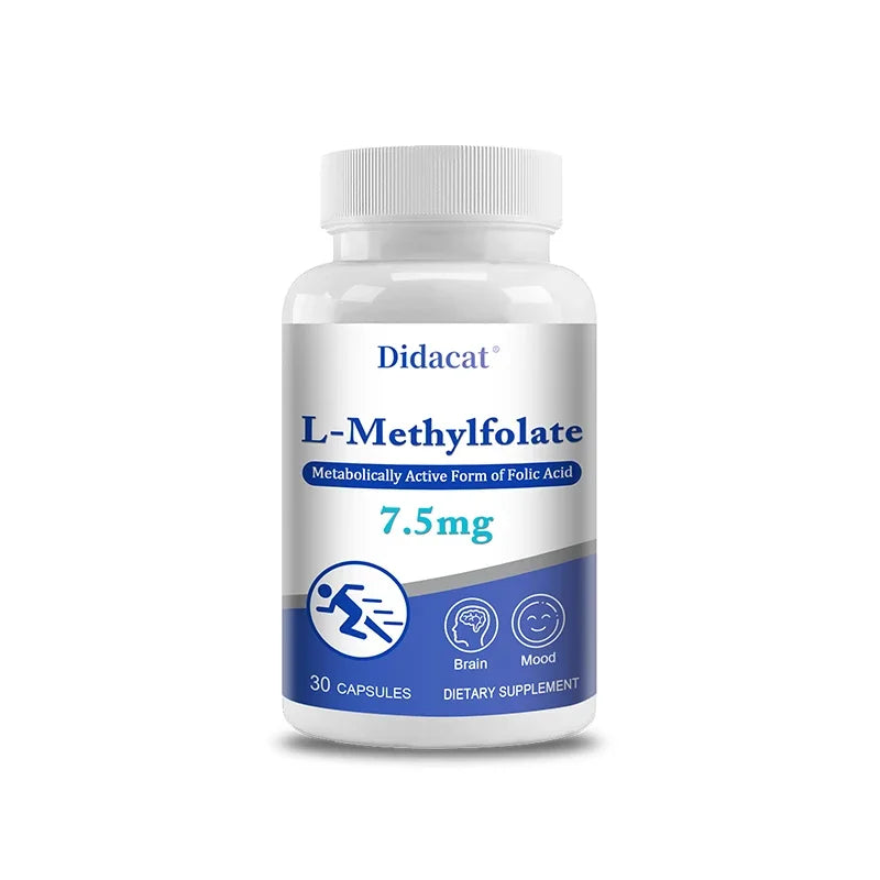 L-Methylfolate 7.5mg Max Potency – Activated B9, Non-GMO Folate Supplement Qst 30 count-1 bottle