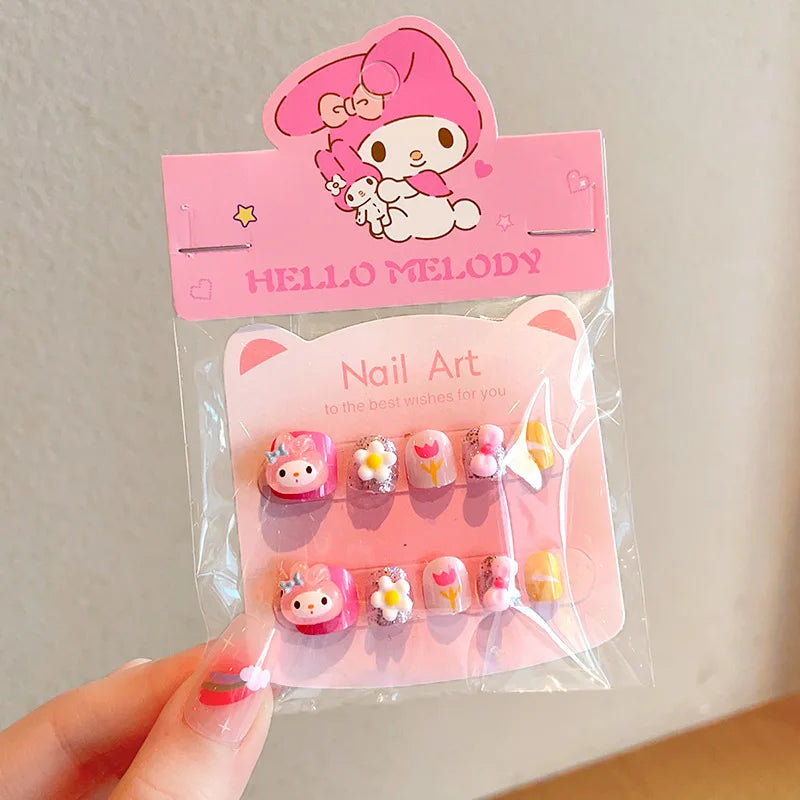 Hello Kitty Kuromi Cartoon Nail Stickers – Safe & Non-Toxic Nail Art Stickers Qme 2