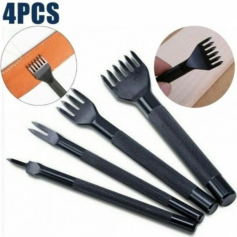 Leather Craft Stitching Punch Tool Set – 1/2/4/6 Claw DIY Kit Leather Stitching Punch Set Qme