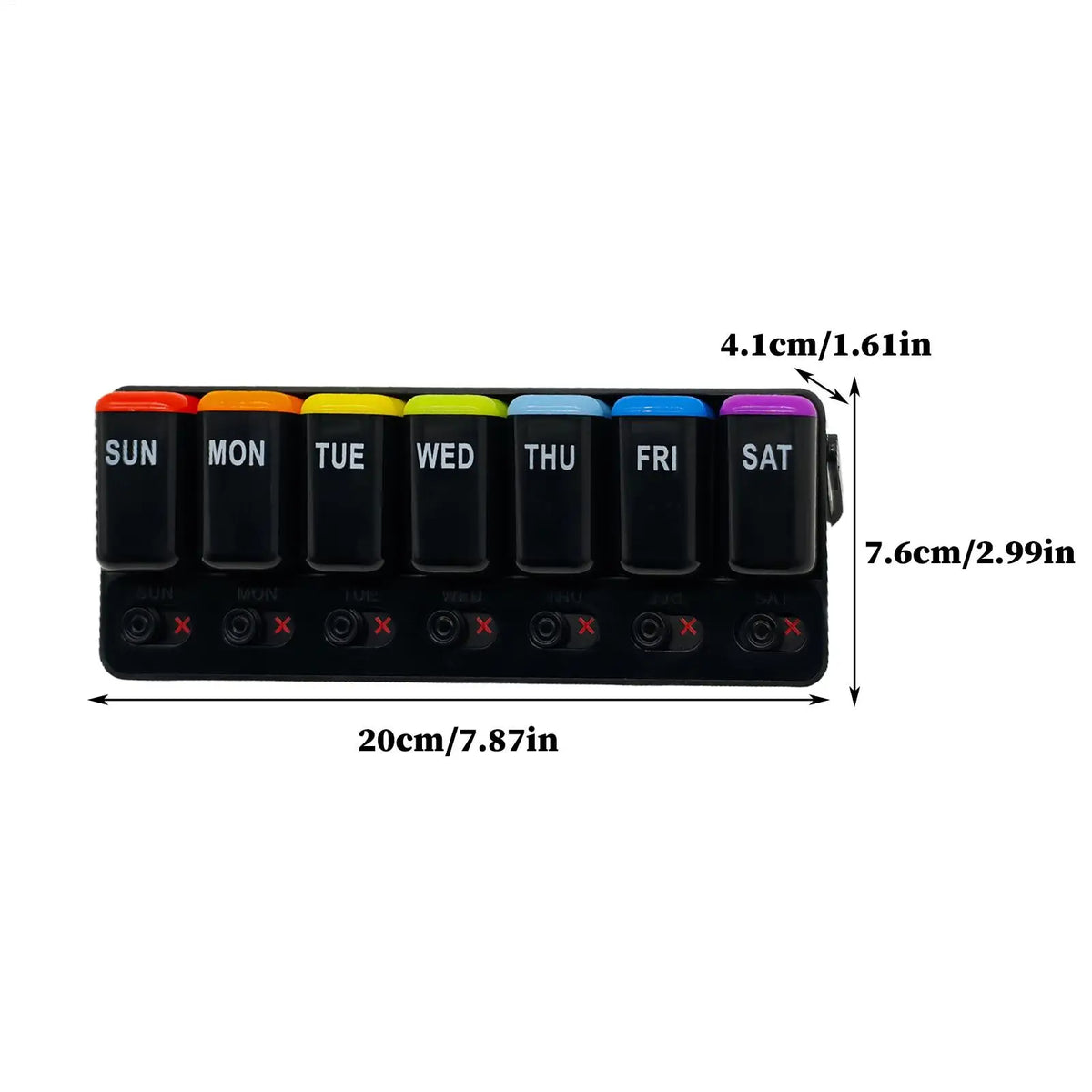 7-Day Pill Organizer Travel Case | Portable Weekly Medicine Box Pill Organizer Case Qme