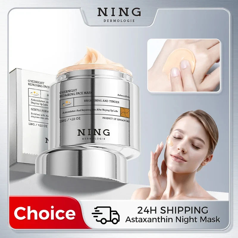Astaxanthin Night Mask – Brightening, Firming & Moisturizing Overnight Face Mask Qme