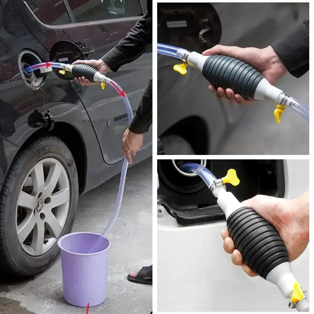 2-Meter Manual Siphon Pump – Fuel & Oil Transfer Hose Manual Siphon Pump Qme