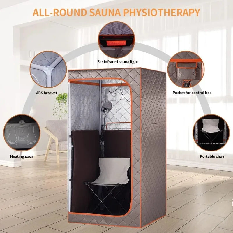 SMARTMAK Portable Infrared Sauna with Red Light | Home Spa Portable Infrared Sauna Qst