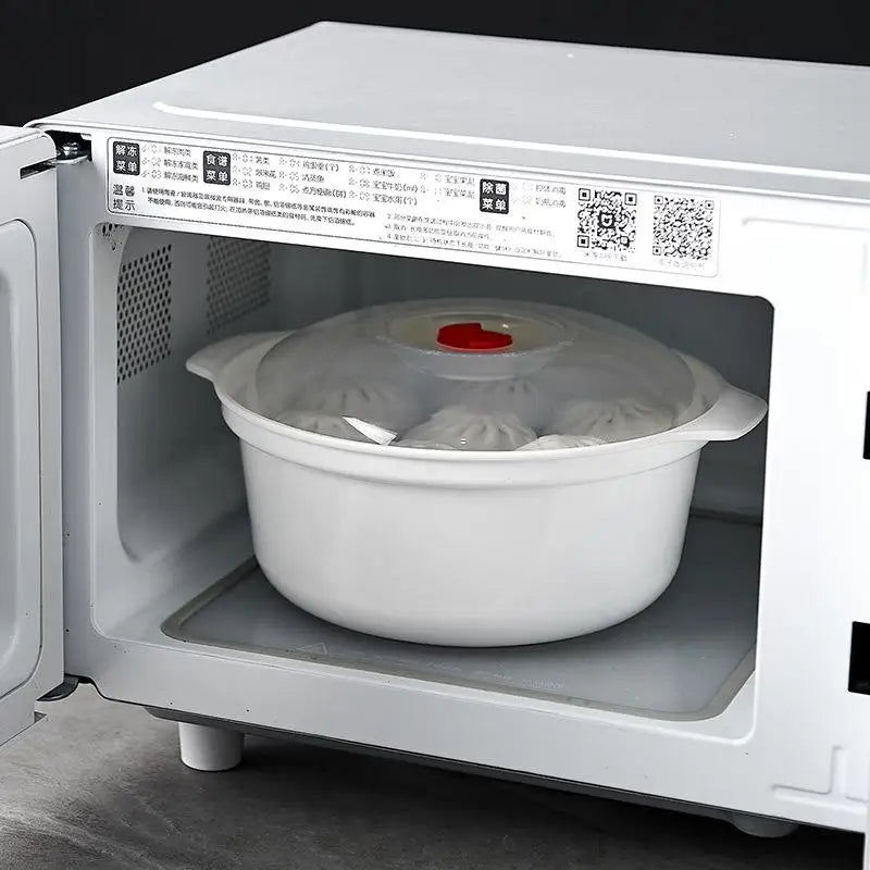 Microwave Soup Pot & Rice Steamer Box with Lid | Qme Microwave Steamer Box Qme