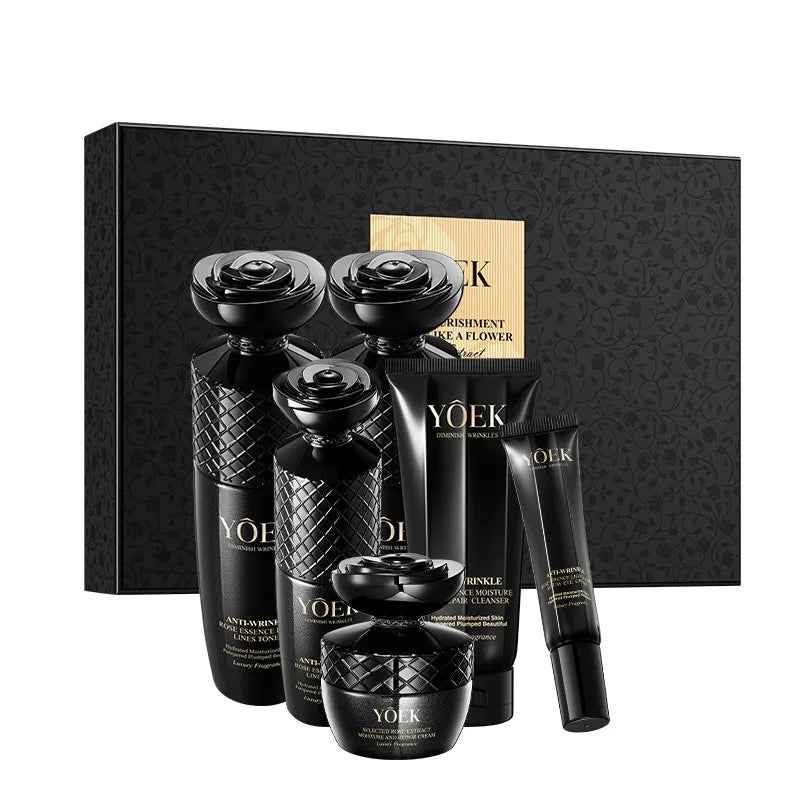 Retinol Anti-Wrinkle Facial Care Set – Cleanse, Balance & Hydrate Facial Skincare Set Qst rose