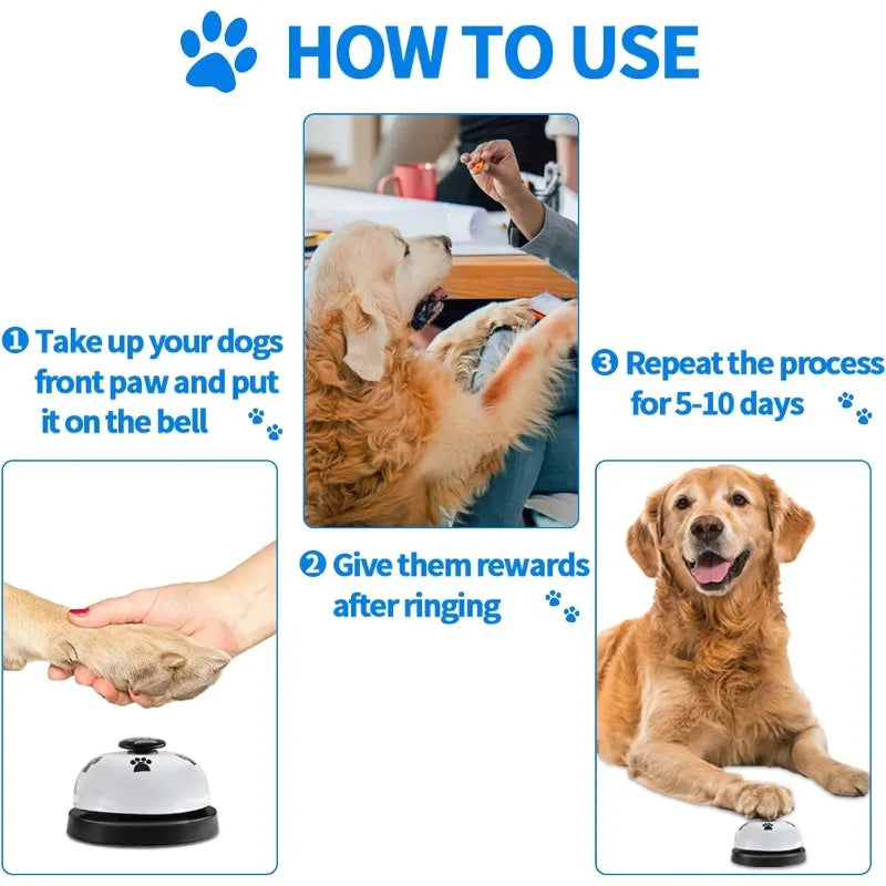 Dog Doorbell Training Bell Set – 2-Piece Stainless Steel Dog Training Bell Qme