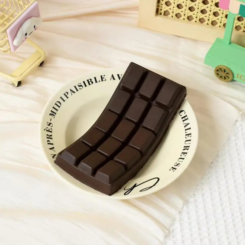 PU Squishy Chocolate Bar Slow Rising Soft Squeeze Toy Squishy Novelty Toy Qme