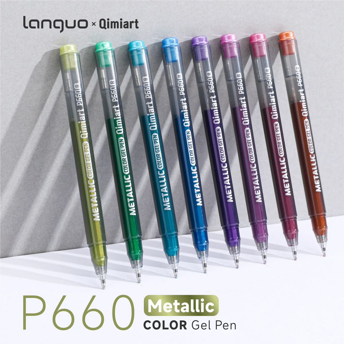 LANGUO 48 Metallic Gel Pens – Coloring, Drawing & Scrapbooking Metallic Gel Pen Set Qme