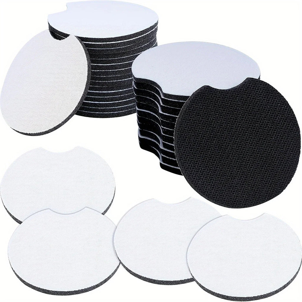 Neoprene Sublimation Blank Car Coasters DIY 10-Pack | Qme Sublimation Coaster Blanks Qme