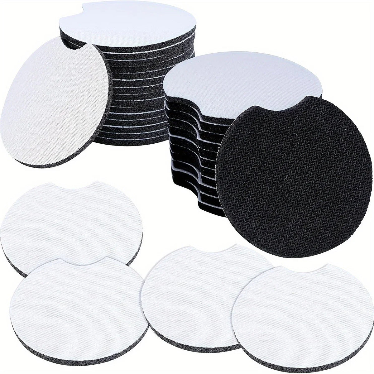 Neoprene Sublimation Blank Car Coasters DIY 10-Pack | Qme Sublimation Coaster Blanks Qme