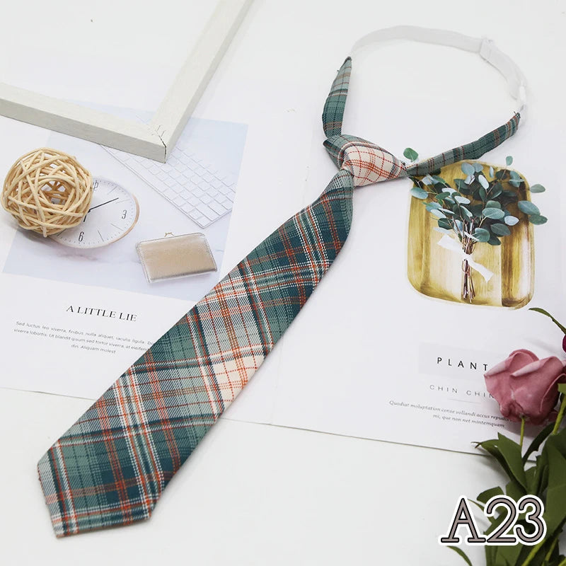 Women's JK Plaid Bow Tie Detachable Collar – College Style