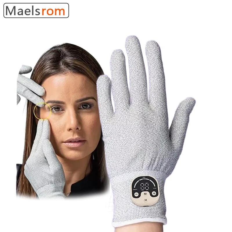 Microcurrent Facial Gloves – Silver Fiber Anti-Aging Skin Tool Microcurrent Skin Tool Qst