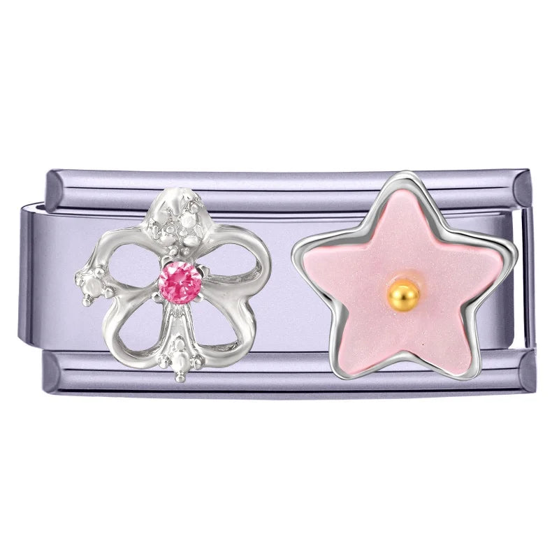 Zircon Starfish Butterfly Hand Chain Bracelet | Stainless Steel Charm Bracelet Qme Style 6
