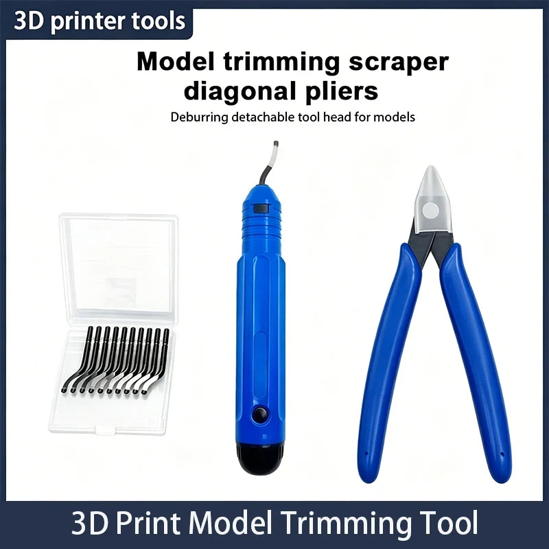 3D Printing Deburring Tool Kit – Knife, Pliers & Blades | PLA PETG 3D Printing Tool Kit Qme