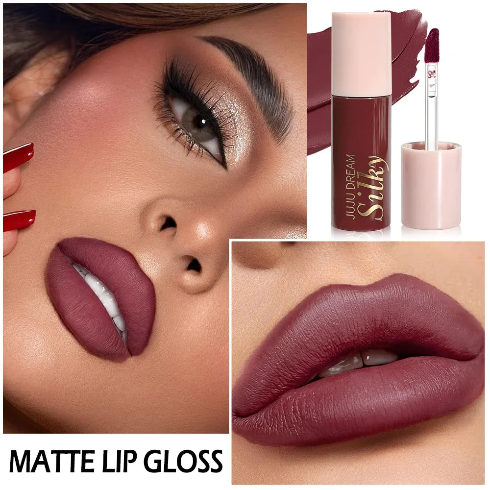 Wine Red Matte Velvet Lipstick – Waterproof & Long Lasting Matte Velvet Lipstick Qme